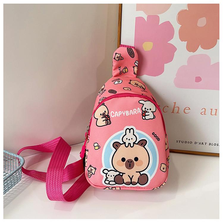 Capybara Cartoon Print Chest Bag Backpack Waist Bags Lightweight Stylish Gift