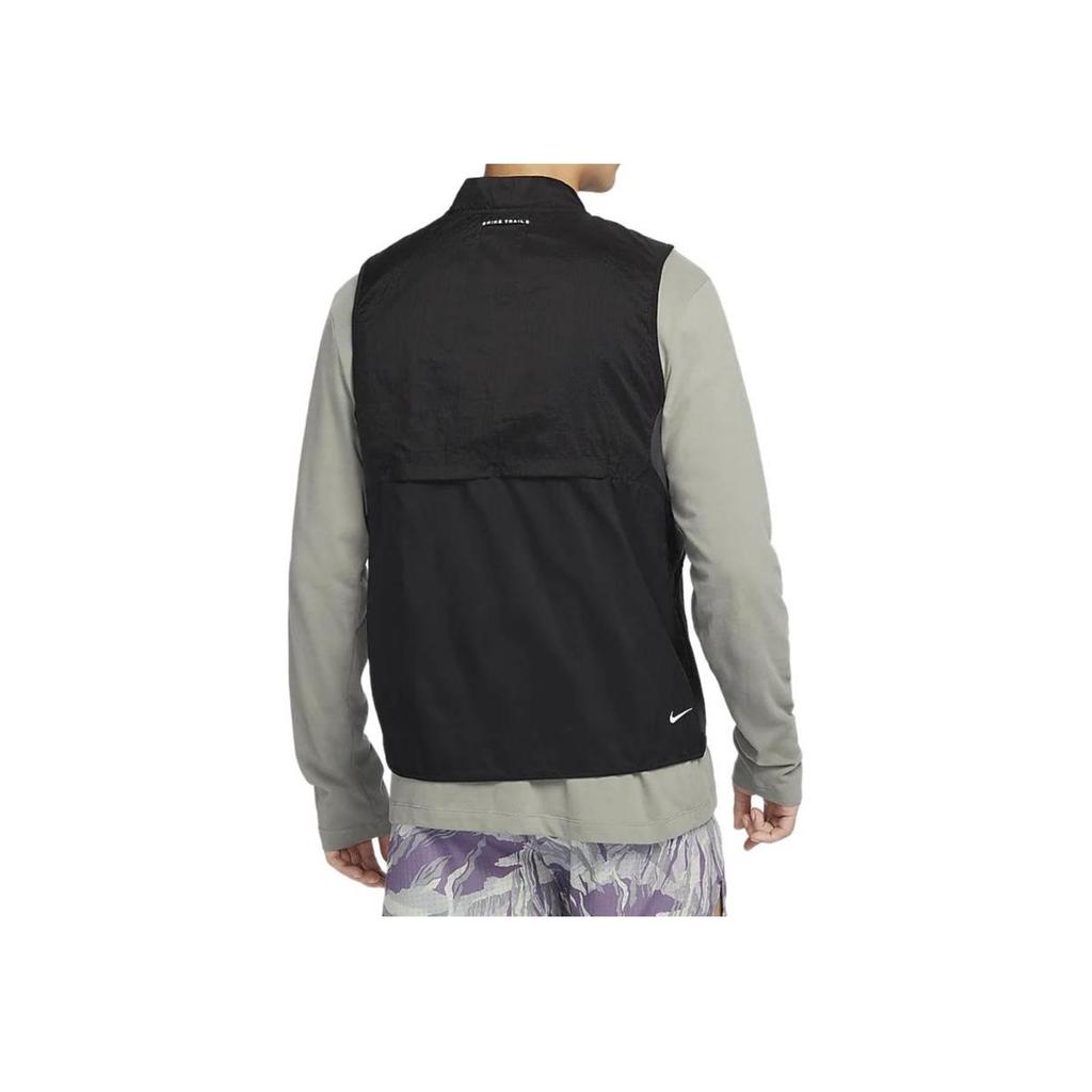 Nike Trail Aireez Lightweight Woven Comfortable Zip Vest Men Vests Black Coal-Black Summit-White FN4005-010