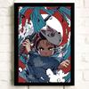 Japanese Popular Anime Demon Slayer Family Wall Art Decoration Poster Children's Room Decoration Wall Sticker Canvas Material