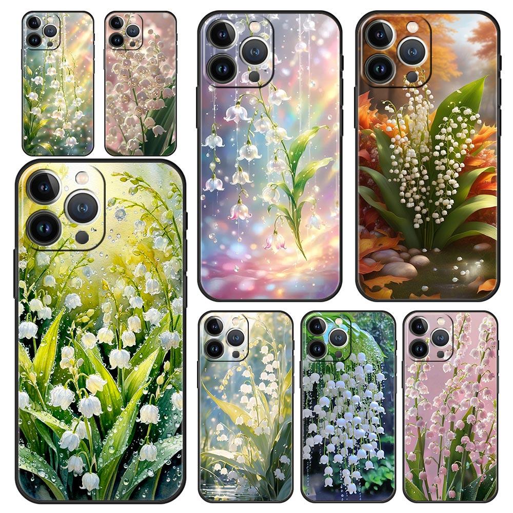 Lily Of The Valley Clear Floral Phone Case Cover for iPhone 17 16 15 14 13 12 Pro Max 11 Pro Max 17 AIR Plus Soft TPU Shell Bags