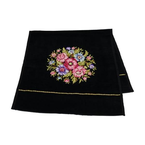 [Feiler] FEILER Floral Pattern Sports Towel 50x100cm Vienna Black [Parallel Import]