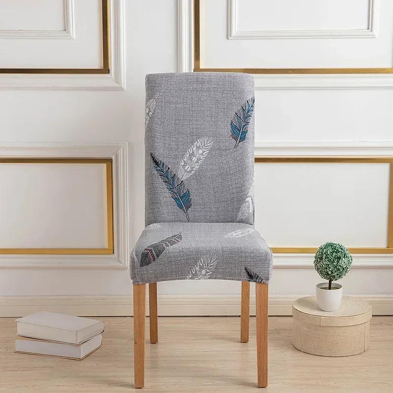 

Flower Print Dining Chair Cover Chair Cover Living Room High Back Chair Cover Party Wedding Housse Banquette Cadeira De Bar
