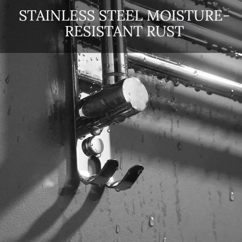 Badkamer Badhanddoekhouder Multi-Stang Wandmontage Roterend Handdoekenrek Kastdeur Achterkant Keukengereedschapshanger Plank Organisatie
