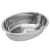 393x273mm Marine Boat Oval Sink with 40mm Drain Hole Stainless Steel Brushed for RV Yacht Motorhome