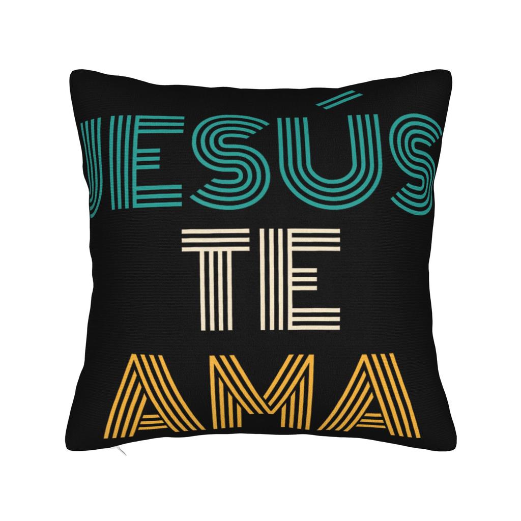Decorative Pillow Cover Jesus Esperanza Devida Spanish Merch Home Pillow Case Cover Zippered Multiple Sizes