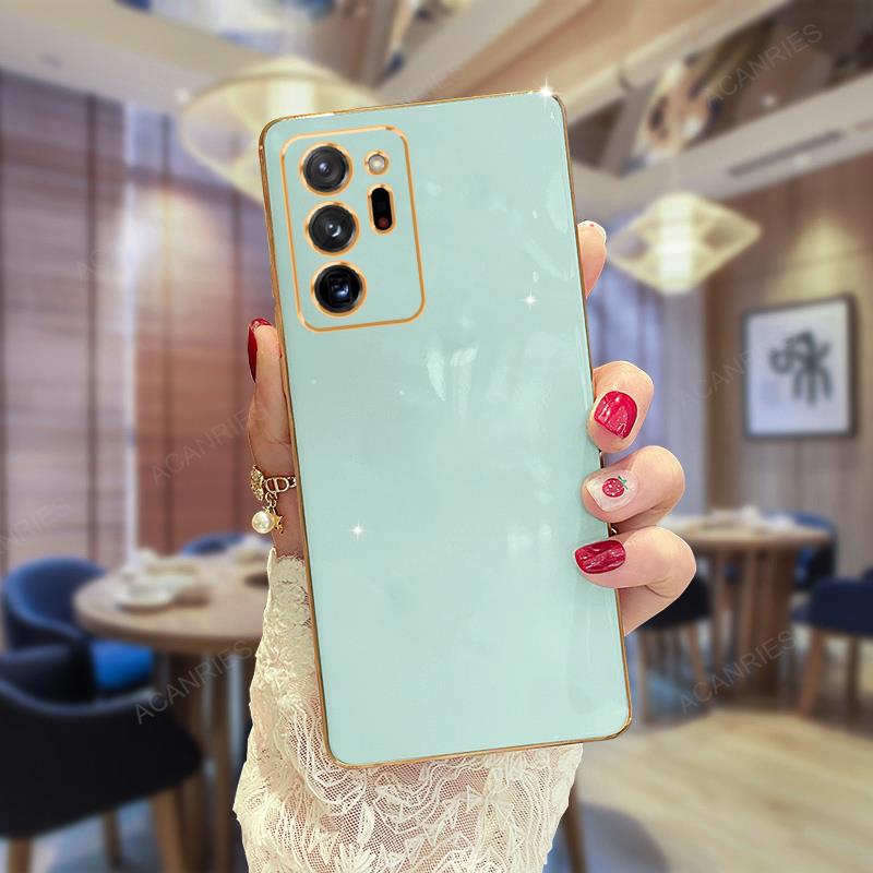 Note20 Note10 Note9 Luksusowe Platerowane Etui z Uchwytem Pierścieniowym Dla Samsunga Galaxy Note 20 Ultra 10 Plus Lite 9 8 Stojak Silikonowy Pokrowiec na Tył