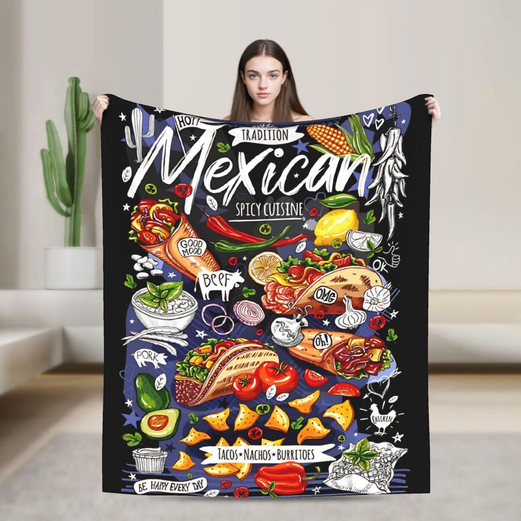 Fast Food Yummy Burger Pizza Doughnut Blankets Coral Fleece Plush All Season  Multi-function Soft Throw Blanket for Sofa