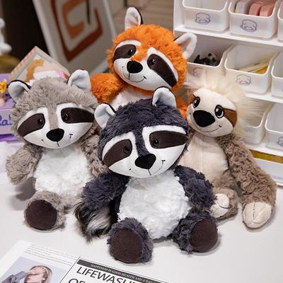 Fox & Raccoon Plush Toy - Realistic Wild Animal Sloth Doll Birthday Gift
