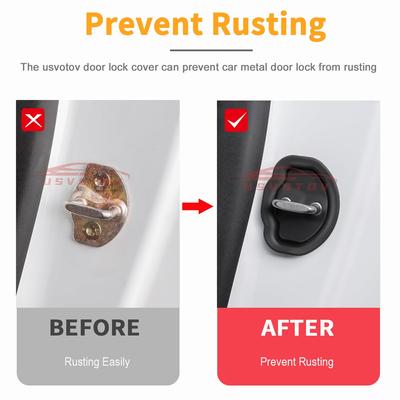 4 STKS Auto Deur Schokdemper Voor Tesla Model 3/Y/X/S Flexibele Auto Deur Slot Beschermer Siliconen Auto Deur Slot Latch Cover