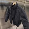 Mens Winter Short Puffer Jacket In Green Black Navy Loose Fit Hooded Casual Streetwear Style