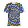 3D Optical Illusion Spiral Motion Quick-drying Breathable T-shirt Street Casual Top