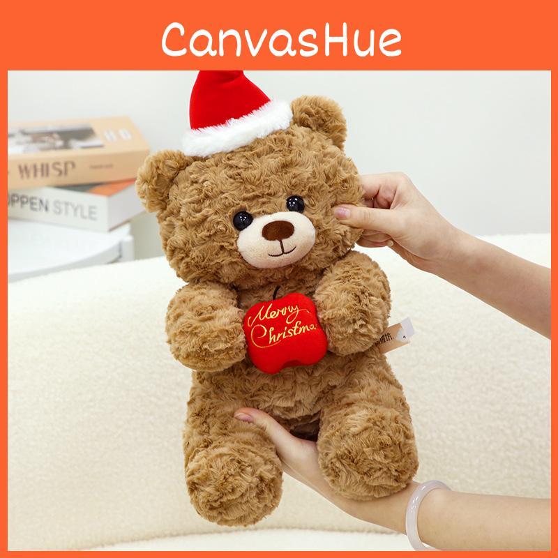 Teddy Santa Hat Bear Plush Toy Cute Cartoon Children Girls Holiday Gift Doll