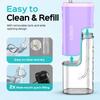 COSLUS Mini Water Flosser for Travel: Portable Compact Design, Cordless Oral Irrigator with 4 Jet Tips, Removable Tank, IPX7 Waterproof, for Braces, S