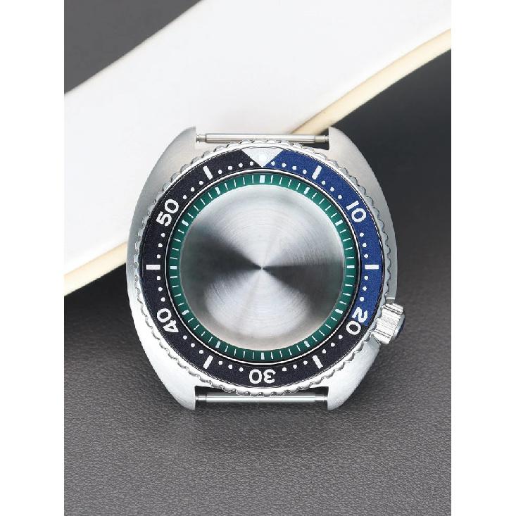 45mm Diving Watch Case 316L Stainless Steel For Turtle Abalone Seiko NH35 NH36 NH38 NH34 Movement 28.5mm Dial Sapphire 120clicks
