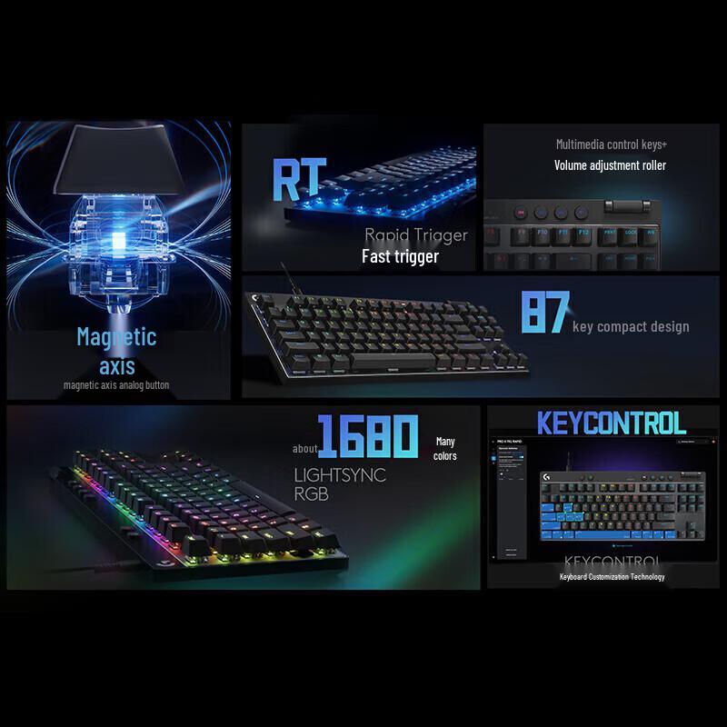 Logitech PRO X TKL RAPID 87-Key Magnetic Gaming Keyboard