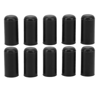 10 Pcs 6mm Intake Vacuum Hose Cap Silicone Wear Resistance Flexible Waterproof Auto Intake Tubing Cover End Plug Black