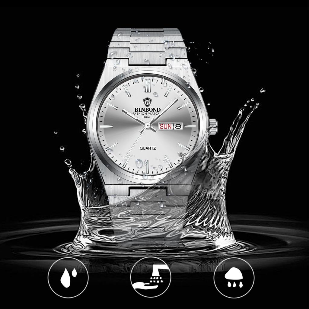 Luminous Watch with Popular Business Watch with Date and Day Detachable Quartz Fashion Watch for and School Perfect Gift for and Boyfriends Men's