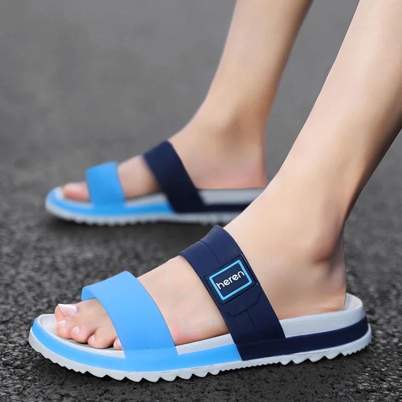 Fashion Men Rubber Beach Slippers Slides Summer Shoes Outdoor Slipper Slipers Garden Pool Chinelo Slide Masculino Badslippers Badeschuhe