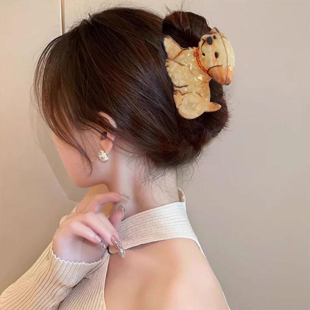 Cartoon Girls Hair Clip Printed Dog Kawaii Headdress Cartoon Shark Clip  Daily Wear