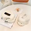Light Luxury Ceramic Rabbit Tissue Box Creative Home Living Room Dining Table Paper Drawer Decoration Kitchen Napkin Storage Box