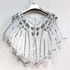 Vintage Flapper Schal Pailletten Perlen Kurz Cape Perlen Dekoration Gatsby Party Mesh Kurze Vertuschung Kleid Zubehör