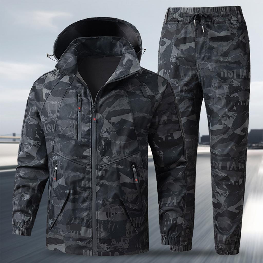 Men's Jacket Suit Camouflage Suit Mountaineering Suit Workwear Wear Resistant Waterproof Casual Outdoor Suit