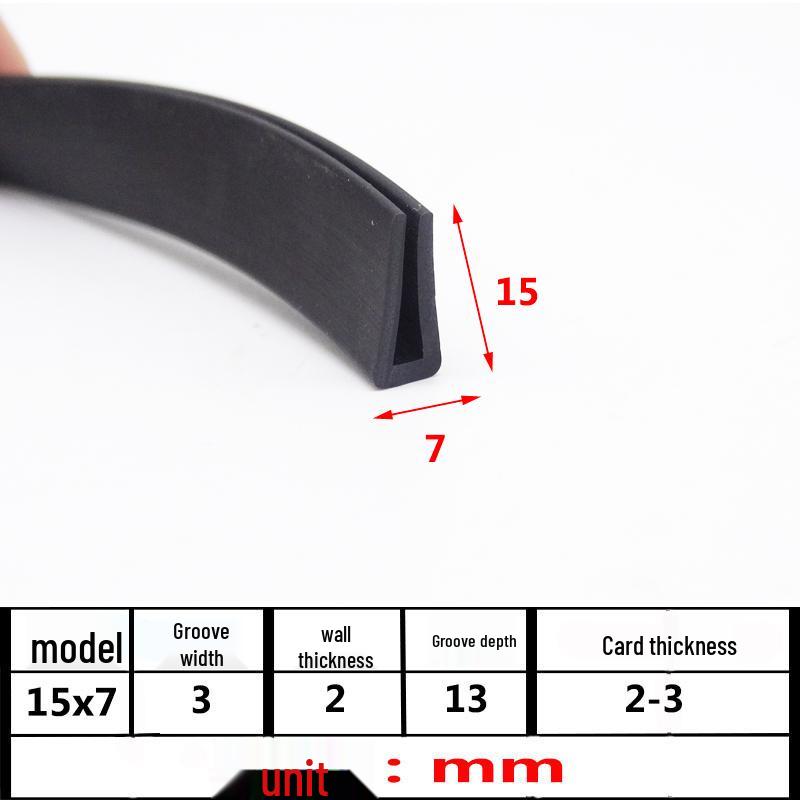 U-Shaped Rubber Anti-Collision Edge Seal Strip for Glass and Steel Plates