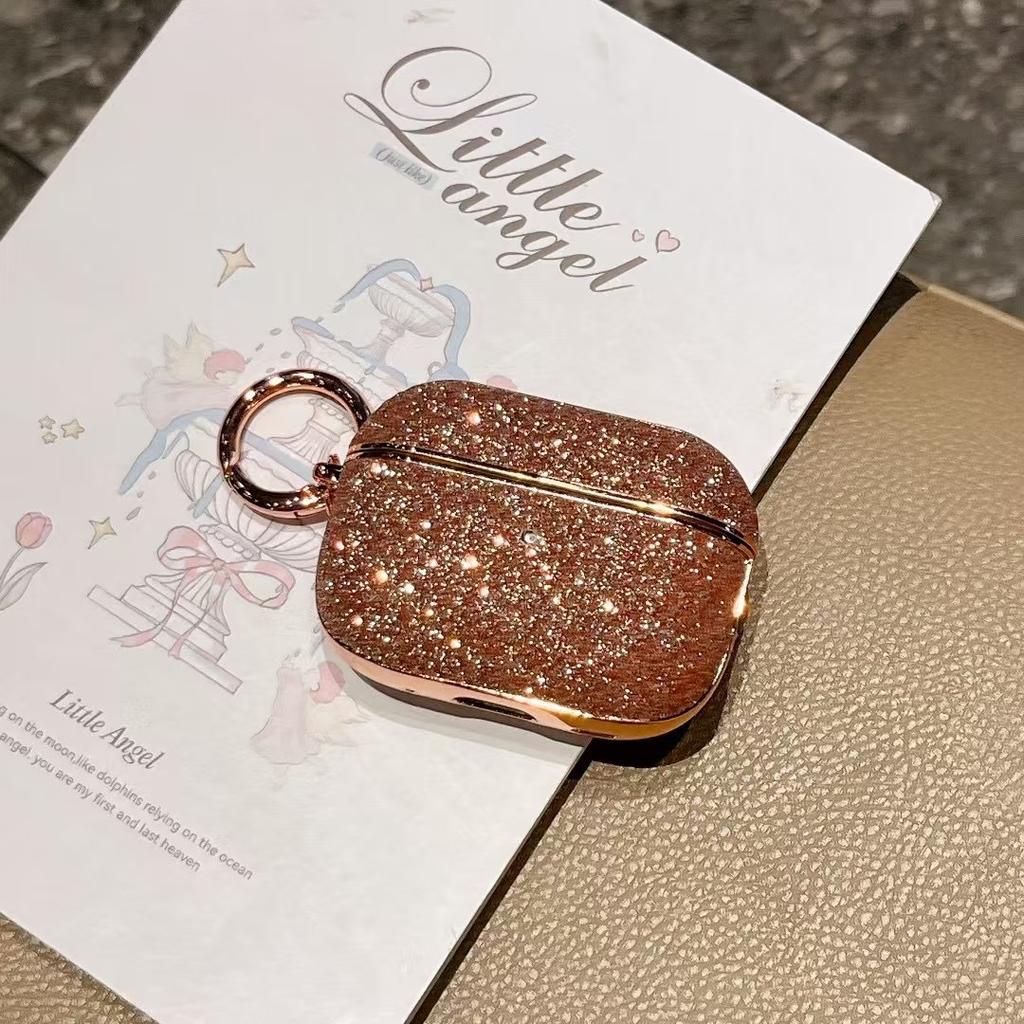 Anwendbare Apple AirPods Pro Schutzhülle, Diamant-Glitzer Bluetooth-Headset-Schutzhülle mit galvanisierter Headset-Hülle