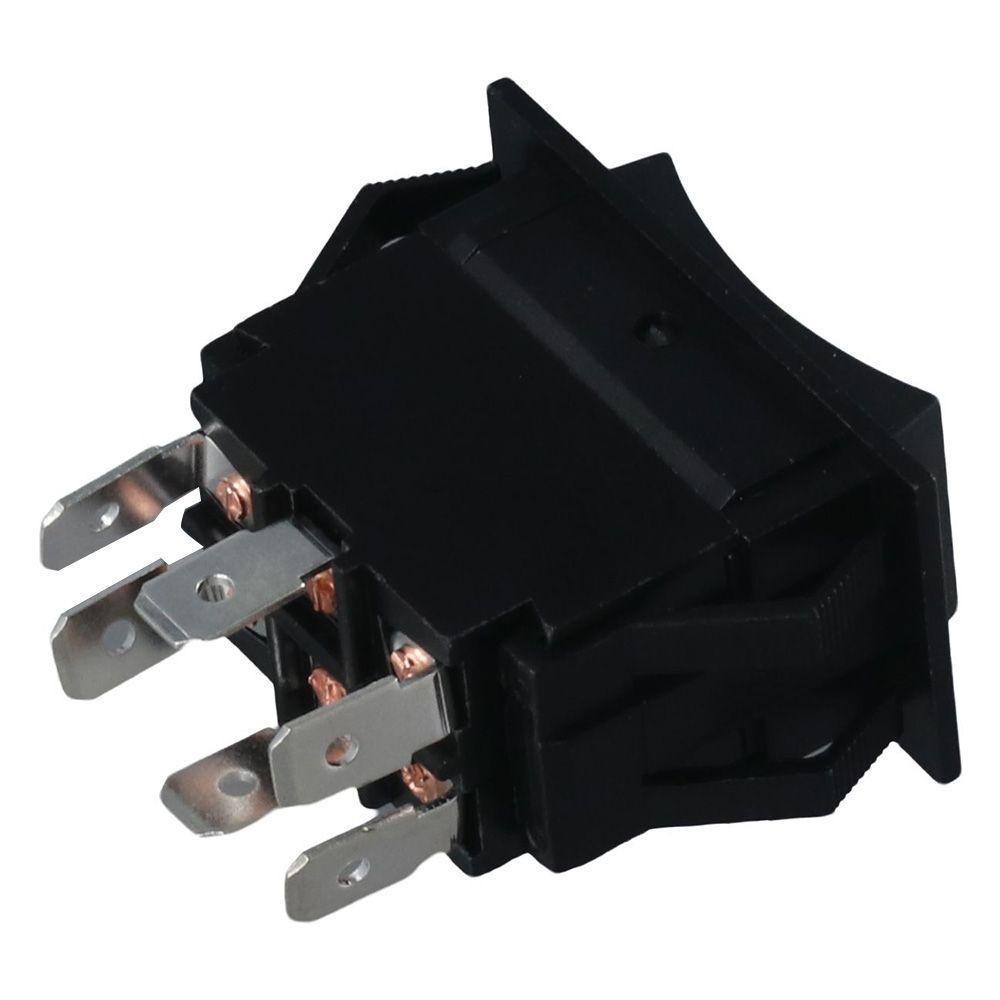 (ON)-Off-(ON) Momentary Car Type Switch Reverse Polarity 6 Pin Rocker Switch 12V 20A for KCD2-7-223/Trailer Motor/RV/Car