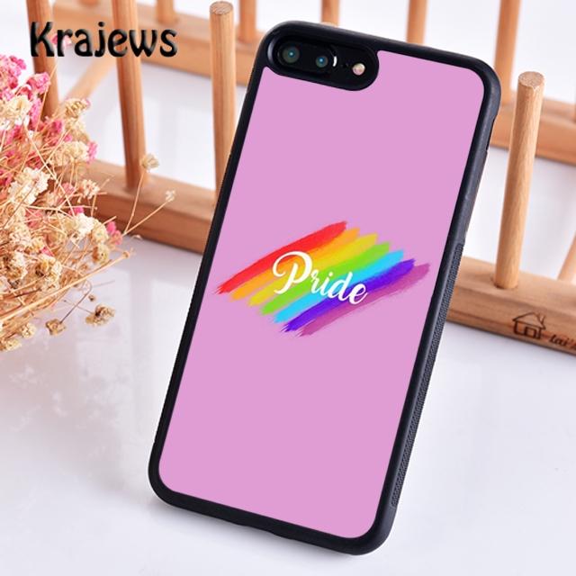 Krajews Gay Pride Flag LGBT Soft Phone Case Cover For iPhone 17 Air 16 15 14 plus 11 12 13 pro max Plus coque Fundas