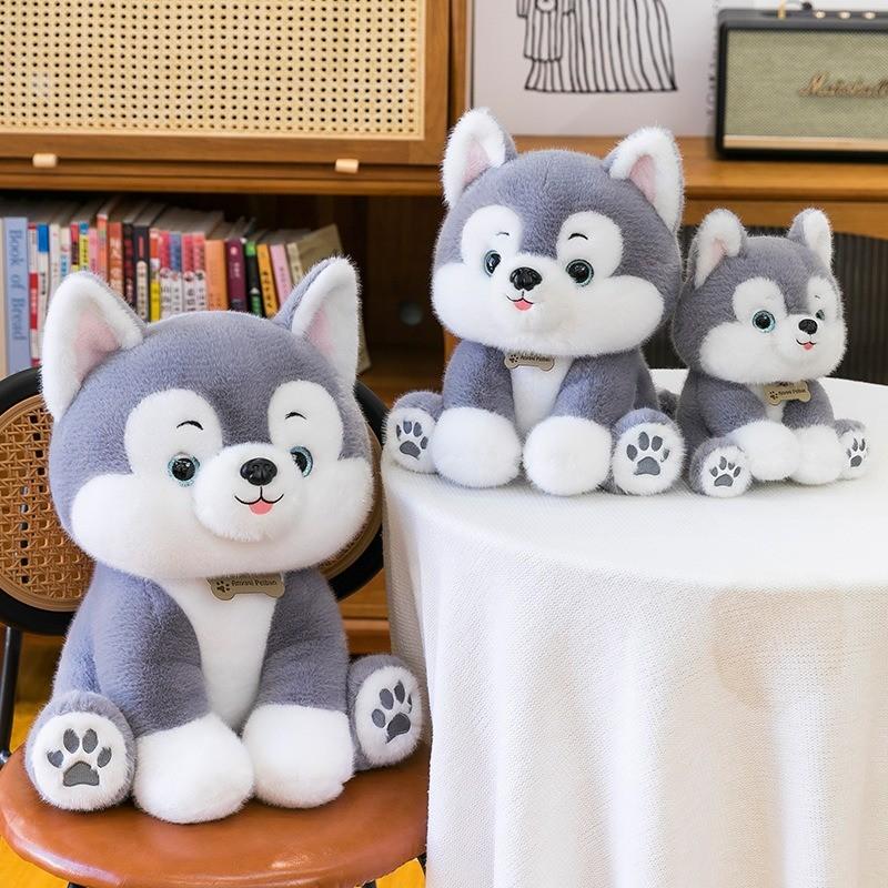 Peluche Husky con Design Cartone Animato per Regalo e Collezionismo per Bambini