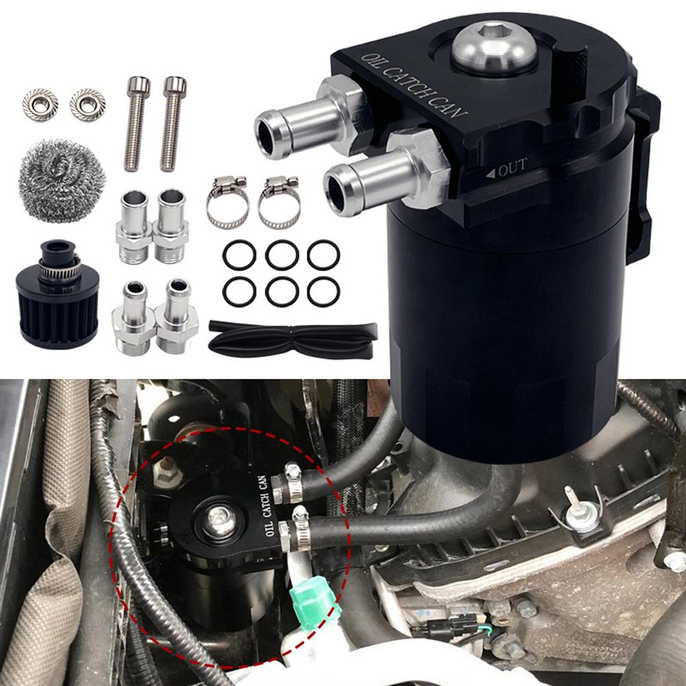 Oil Dipstick Hole Breathable Kettle with Breather Filter Universal Fuel Tank 300ml Tank Separator Aluminum Alloy