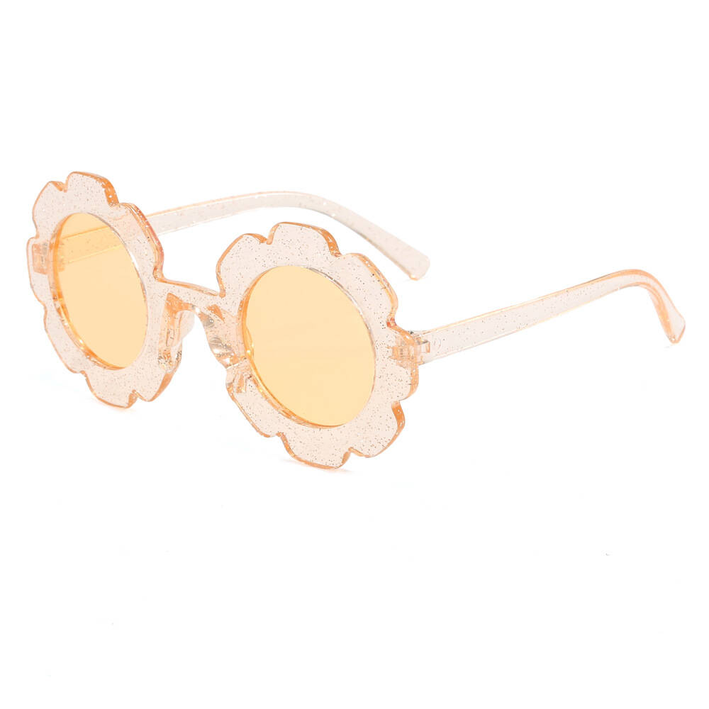 

2026 Shining New Children s Sunglasses Cute Sunflower Round Frame Children s Glasses Sunscreen Sunglasses Wholesale Trend