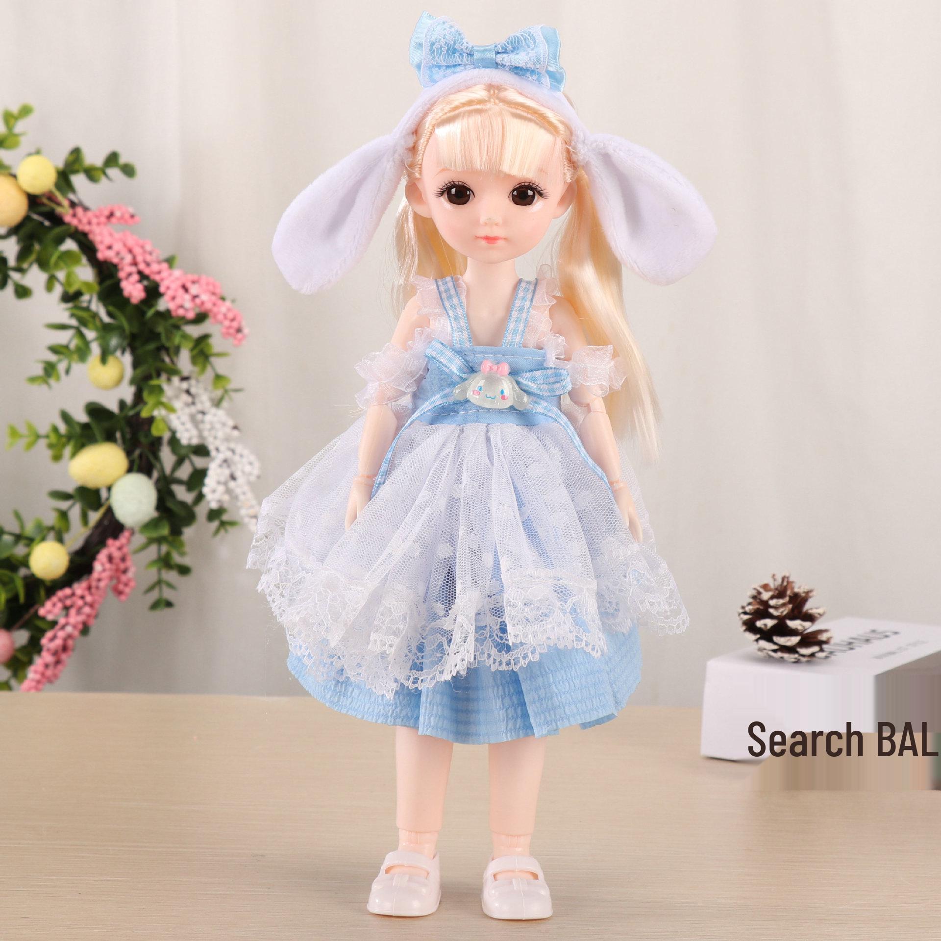 

30cm Realistic Princess Doll Gift Set for Girls Plastic Bag