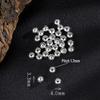 Argent Sterling S925 avec Perles Espacement Plaqué Or 24K pour Bijoux DIY