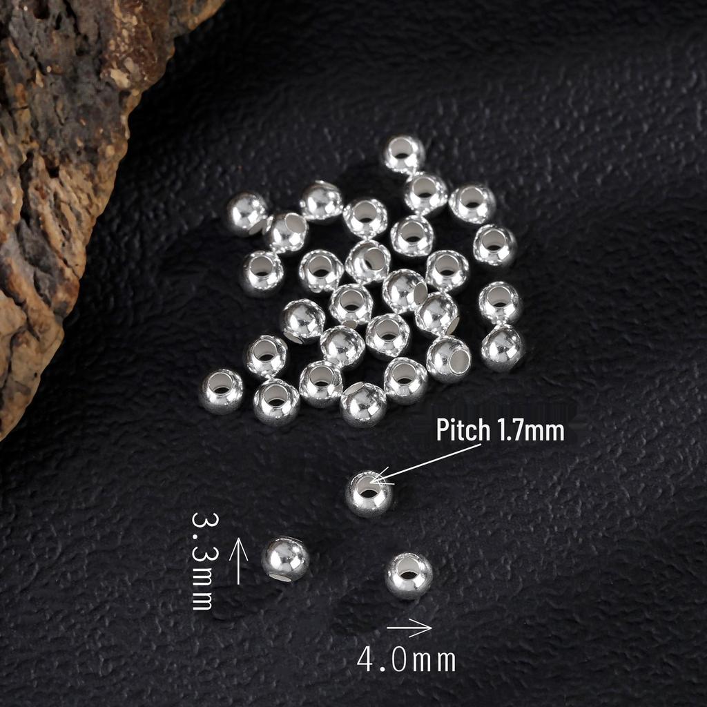Argent Sterling S925 avec Perles Espacement Plaqué Or 24K pour Bijoux DIY