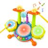 Beginners Musical Table Top Drum Kit Play Set with Drum Sticks Microphone Light Features Interactive Music and Sounds for Babies Kids Toddlers