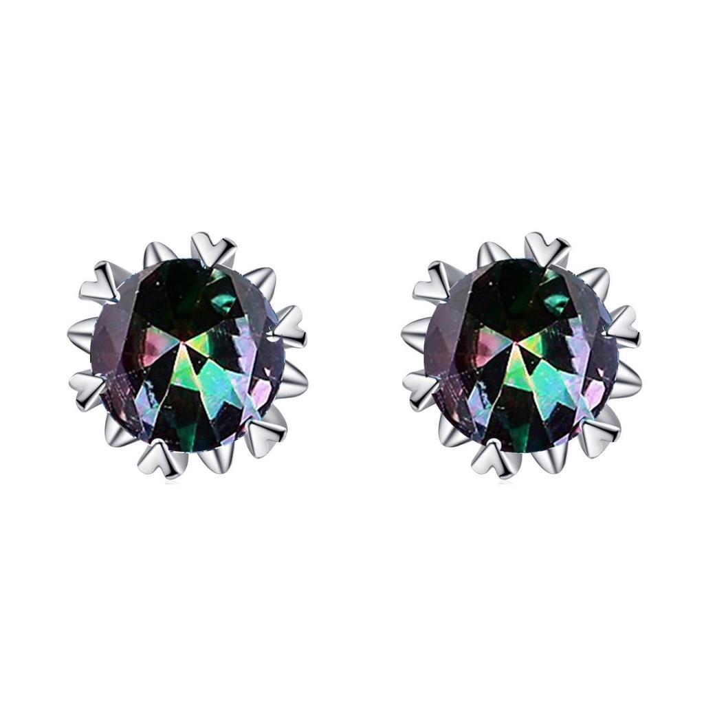 One-Carat Snowflake Diamond Earrings for Valentine's Day Gift