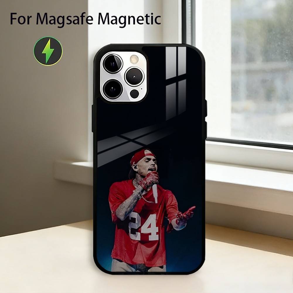 Singer Rap C-Chris-Brown Phone Case For iPhone17,16,15,14,13,12,11 Plus,Pro Magnetic For Magsafe Wireless Charging