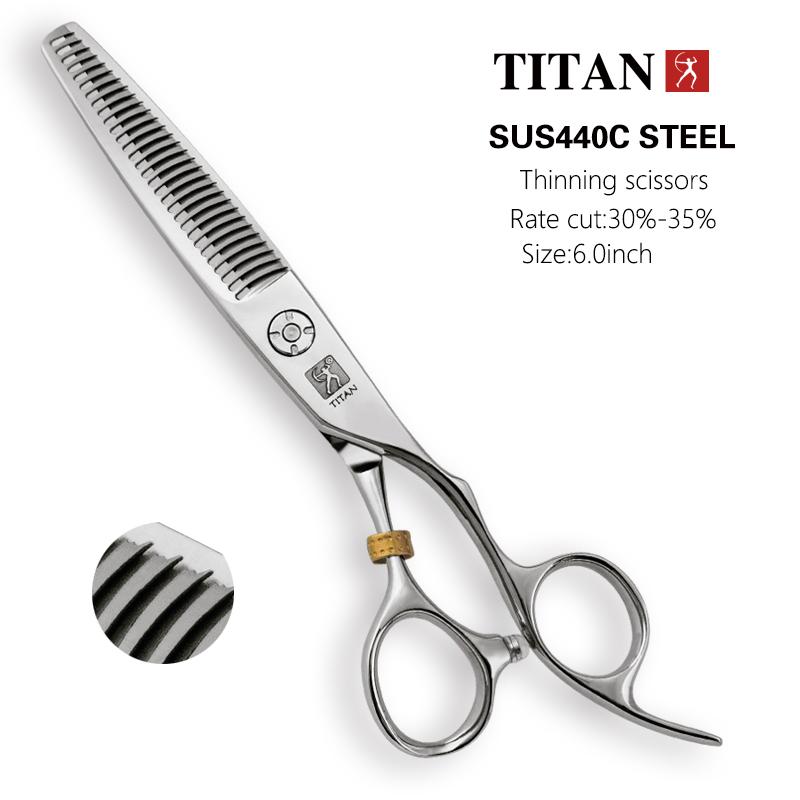 TITAN Professional Hairdressing Scissors Barber Scissors Cutting Thinning Scissors Hair Shear 6 Inch 6.5 Inch Japan 440C Steel