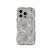 Epoxidharz Hülle mit floralem Diamantmuster für iPhone 17 Pro Max, kompatibel mit Apple 16, neue 14/15 transparente Hülle