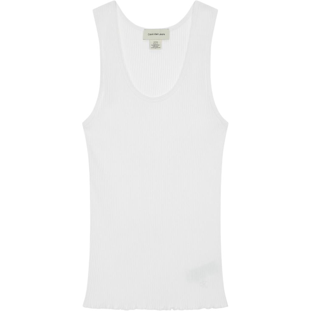 Calvin Klein Casual Simple Cotton Tank Top Women Tops White 40WL286-YAA