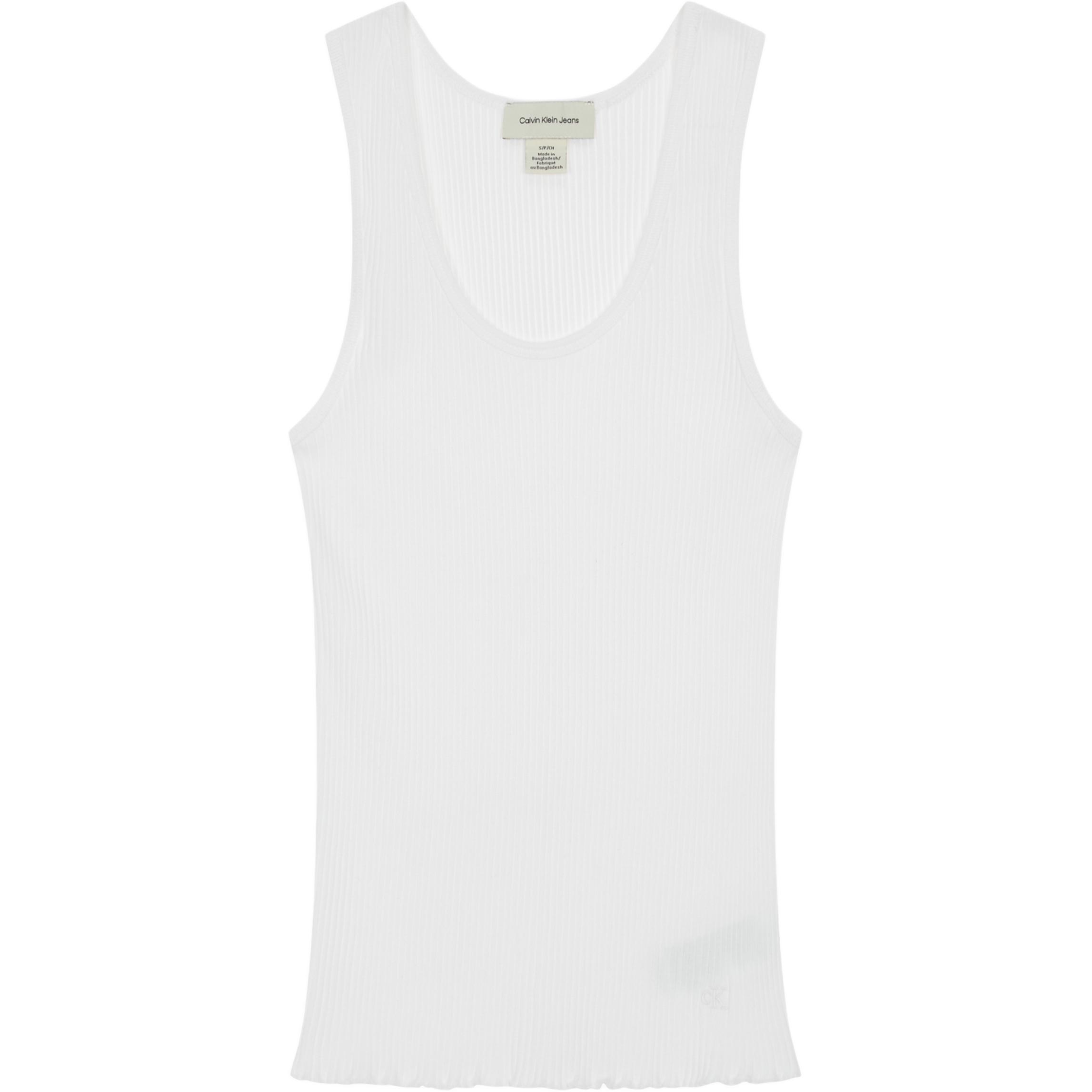 

Calvin Klein Casual Simple Cotton Tank Top Women Tops White 40WL286-YAA S