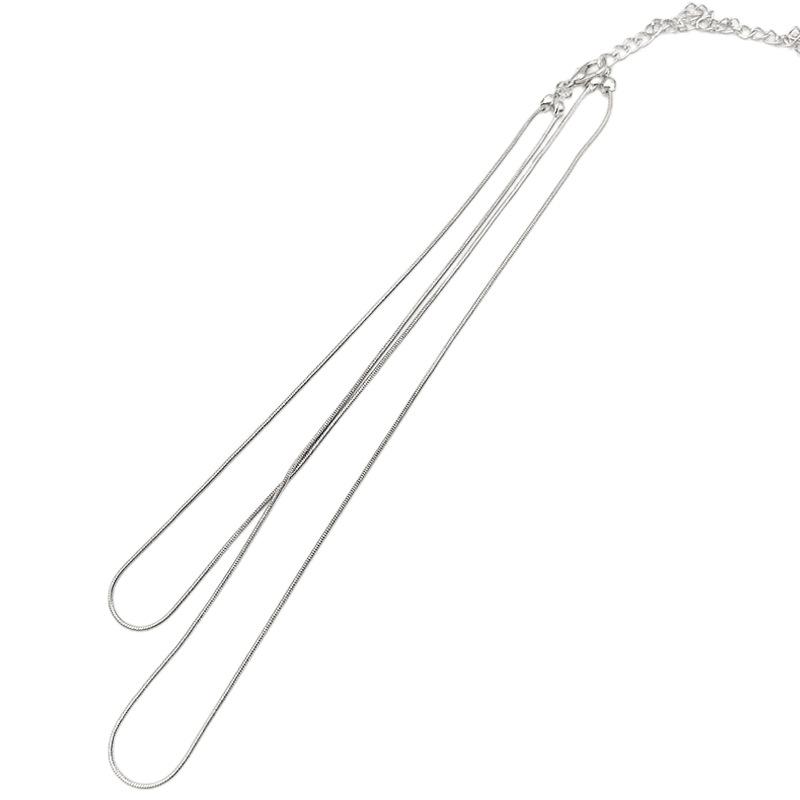 Wind Collarbone Chain, Cartilage Snake Bone Chain, Double-Layer Necklace Stacked With Simple Design Necklace