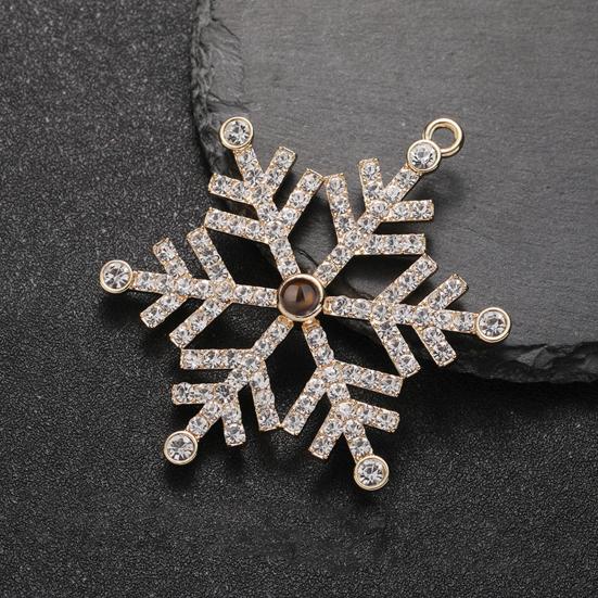 Snowflake Christmas Ornaments with Personalized Photo Projection Elegant Hanging Pendant Fun Holiday Christmas Tree Decorations