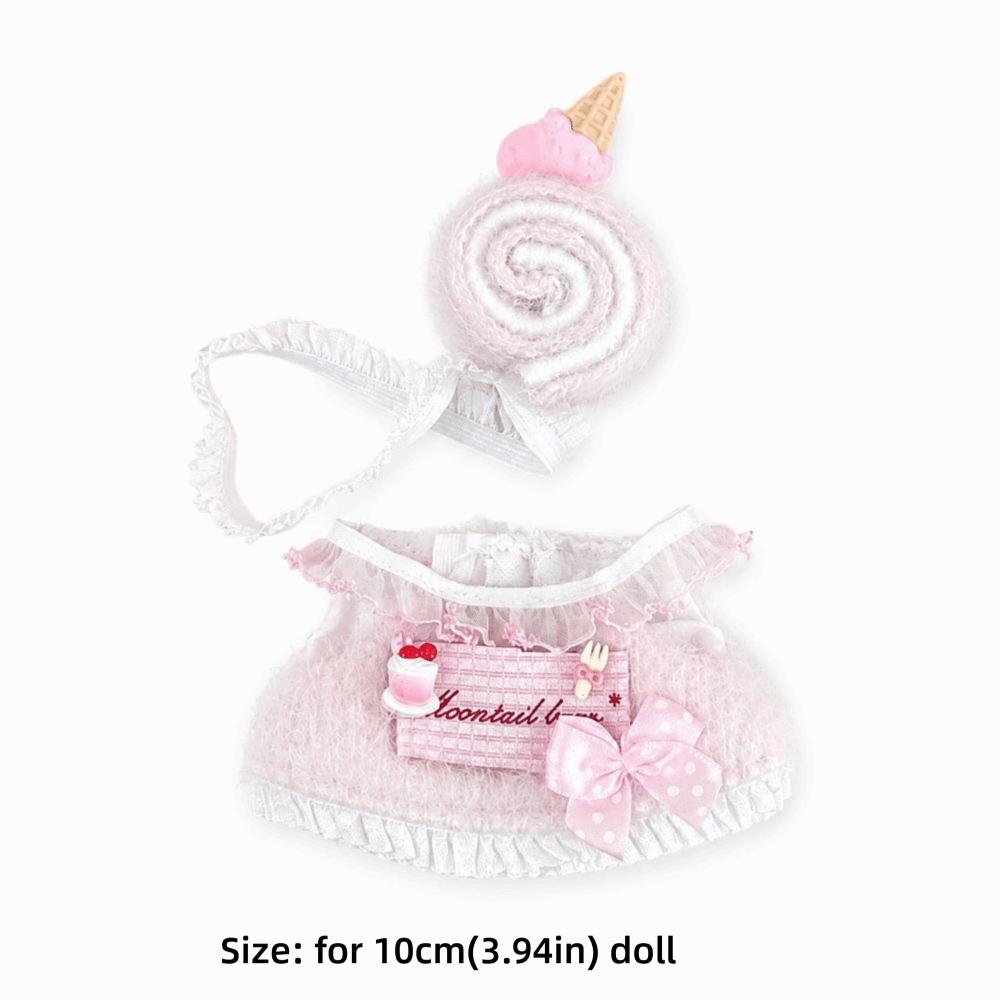 Multicolor Mini Hairy Dress Set 10cm Doll Replacement Outfit Cute Doll Clothes Changing Dress Game