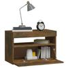 Vidaxl LED Nightstand, Smoked Oak, 60X35X40 Cm