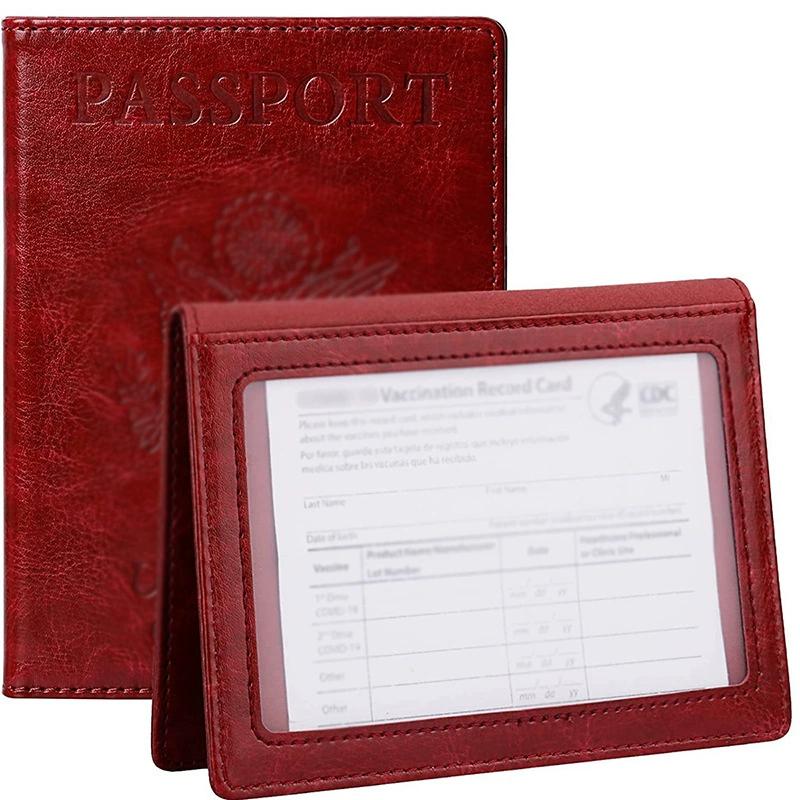 Porte-passeport de haute qualité Housse Portefeuille Essentiels de voyage Blocage RFID Étui à cartes en cuir Indispensables pour les voyages internationaux Accessoire de voyage