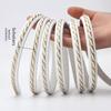 12mm*6mm PVC Self-adhesive Line Trim 1M Length Soft Line Photo Frame Border Imitation Gypsum Faux Embossed Decorative Edge Strip