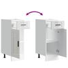Porto Kitchen Base Cabinet High Gloss White Particleboard